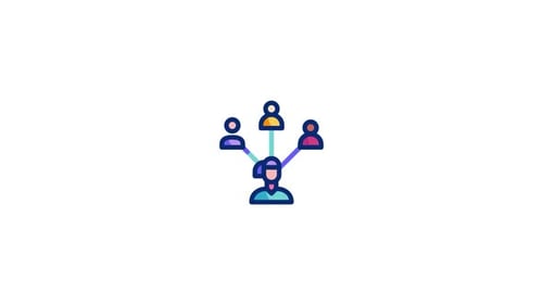 Animated Modern Network Connections Icon
