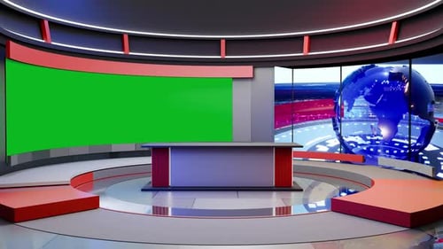 3D Virtual News Studio Ab0013 Background Loop