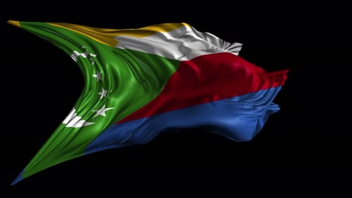 Waving Comoros Flag Animation