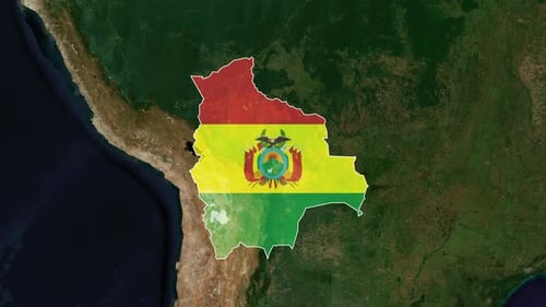 Mapa de bandera de Bolivia