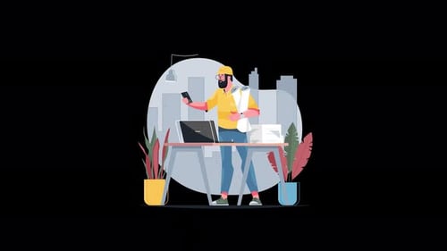 Un diseñador contemporáneo que trabaja en un entorno urbano moderno.