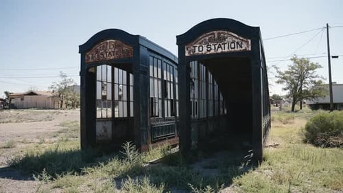 Explore the fascinating abandoned subway entrances in Tonopah, Nevada, frozen in time and left to de