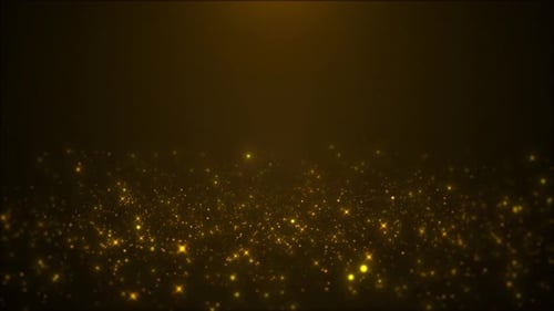 Animación de fondo abstracto brillante con partículas brillantes. Esta lujosa ceremonia de entrega de premios dorados m