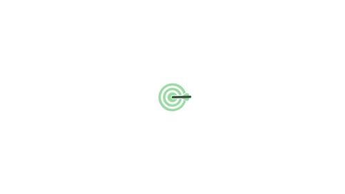 Minimalist Flat Design Target Symbol Reveal Animation