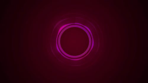Animación, música, ondas sonoras, visualización de big data, ecualizador circular radial