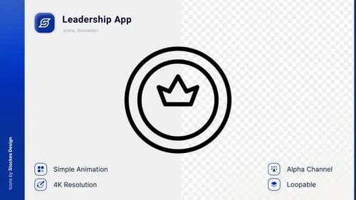 Animated Crown Icon for Leadership Applications