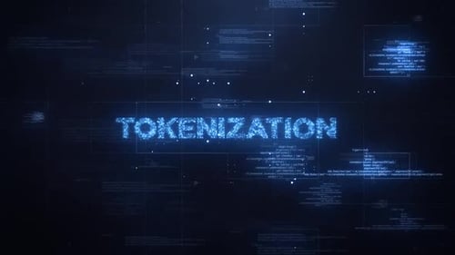 Tokenization Word On Dynamic Technology Background