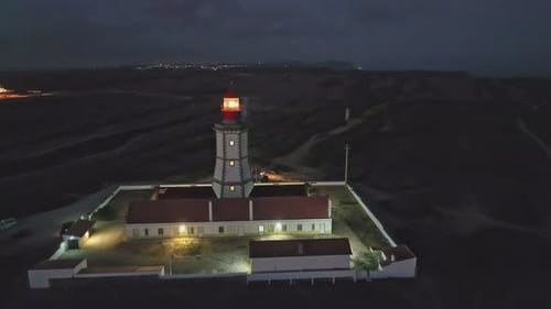 Lighthouse on Cabo Espichel Cape Espichel on Atlantic Ocean