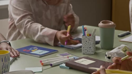 Young Adults Brainstorming Together at Work