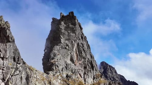 Slovak Tatras, Priecne sedlo. High mountains panorama.
