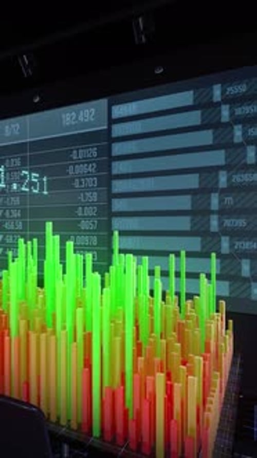 Dynamic 3D Bar Chart Data Visualization for Business Analysis
