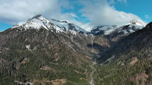 Snow Alp Forest Mountain Range Landscape
