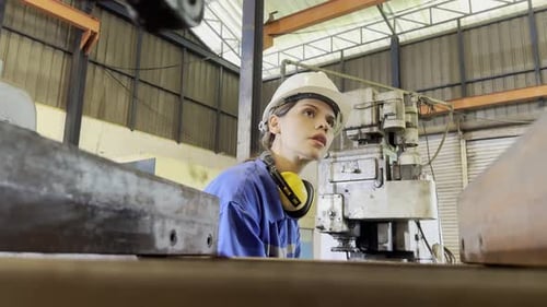 Lathe Metalwork Industry Worker