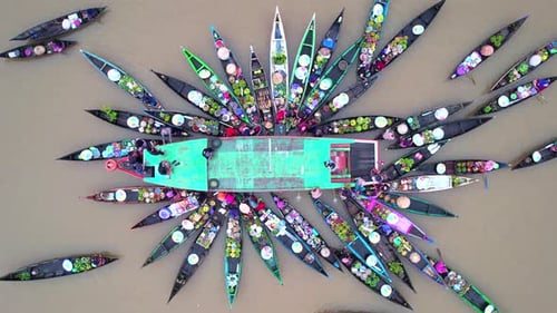 Floating Market in Indonesia
