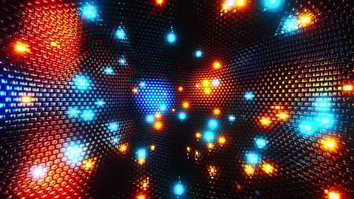 A colorful background with many lights. Looped animation
