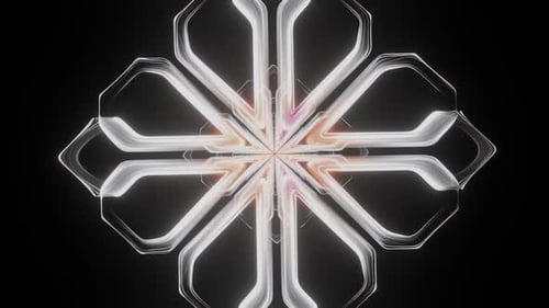 Abstract Neon Geometric Lines in Constant Motion