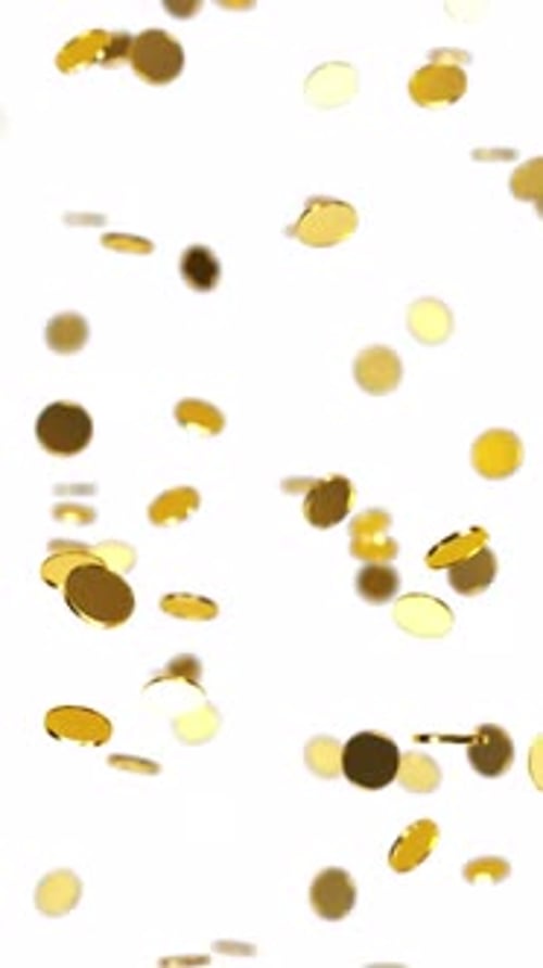 Animated Falling Golden Coins for Celebrations and Awards