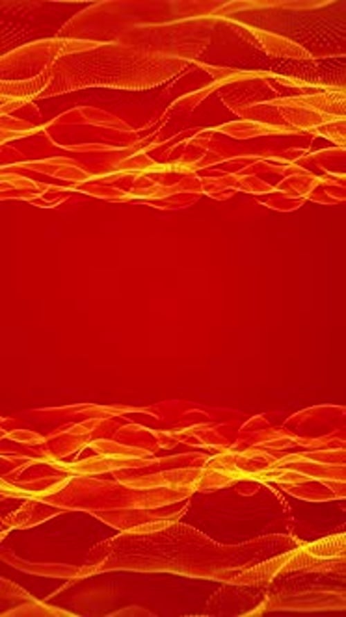Vertical Cinematic Red Abstract Digital Particle Wave Flow Background Loop V3