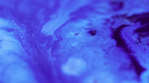 Ink Drip Fluid Spill Blue Liquid Mix Wave Flow
