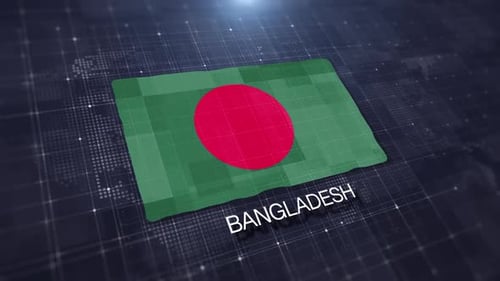 Bangladesh Flag Displaying