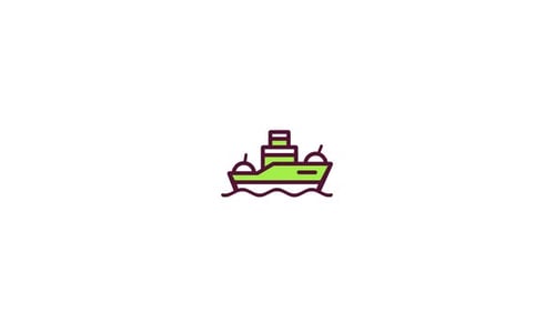 Animation des Kriegsschiff-Symbols