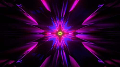 Futuristic Abstract Geometric Light Tunnel Background