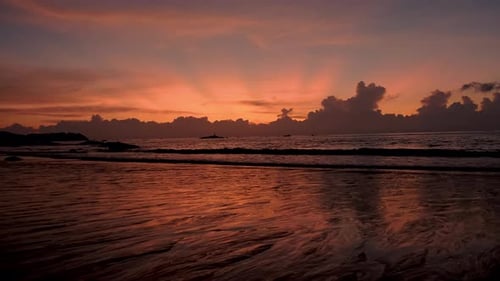 Sunset at the Beach of Khao Lak Thailand