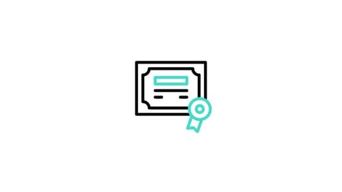 Animated Flat Design Certificate Icon Reveal