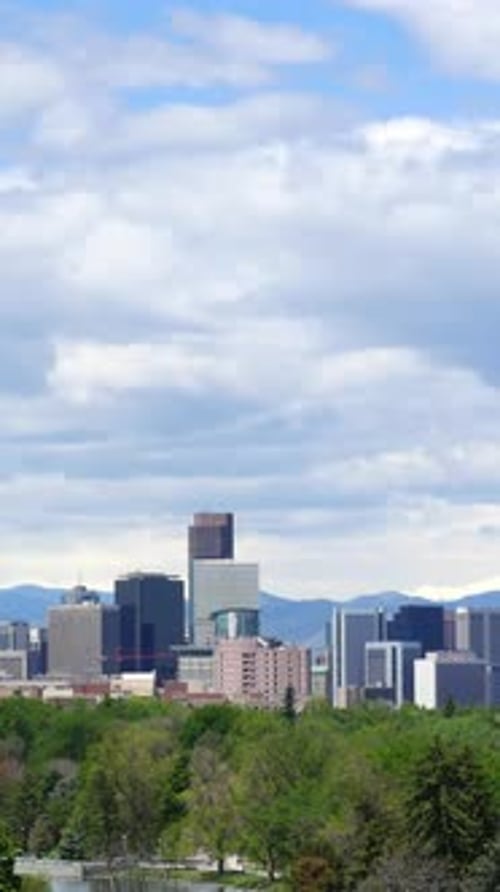 Vertical Video Iconic Denver Skyline