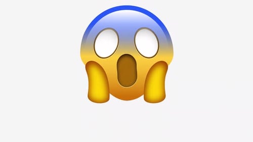 Animated Surprised Emoji With Hands Covering Cheeks