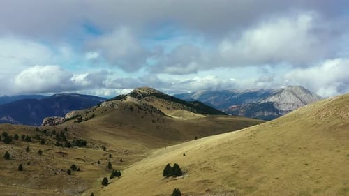 Aerial view of the Rasos Peguera mountain range.