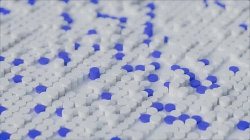 Dynamic Abstract Cylinders Waving Up and Down Pattern Background