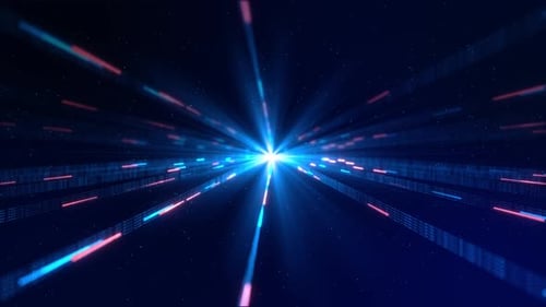 Futuristic digital cyberspace, sci-fi concept tunnel digital cyberspace tunnel corridor sci-fi tunne