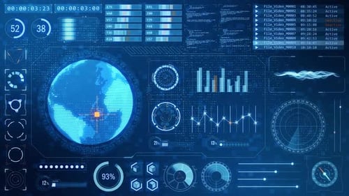 Digitaler Globus mit holographischer Datenschnittstelle