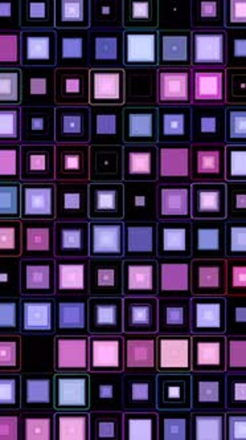 Vertical Looping Background with Square Violet Lamps