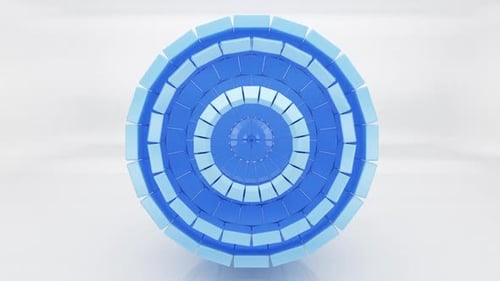 Futuristischer schleifenbarer Hintergrund von Blue Tech Sphere.
