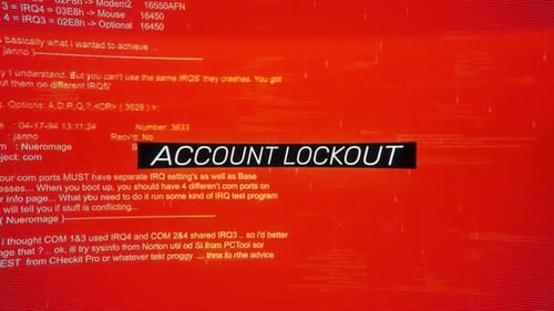 Bloqueio de conta na tela de fundo do Warning Hack