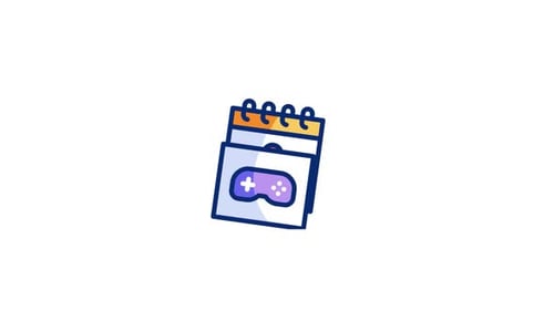 Animated Flat Design Calendar with Gamepad and Achievements