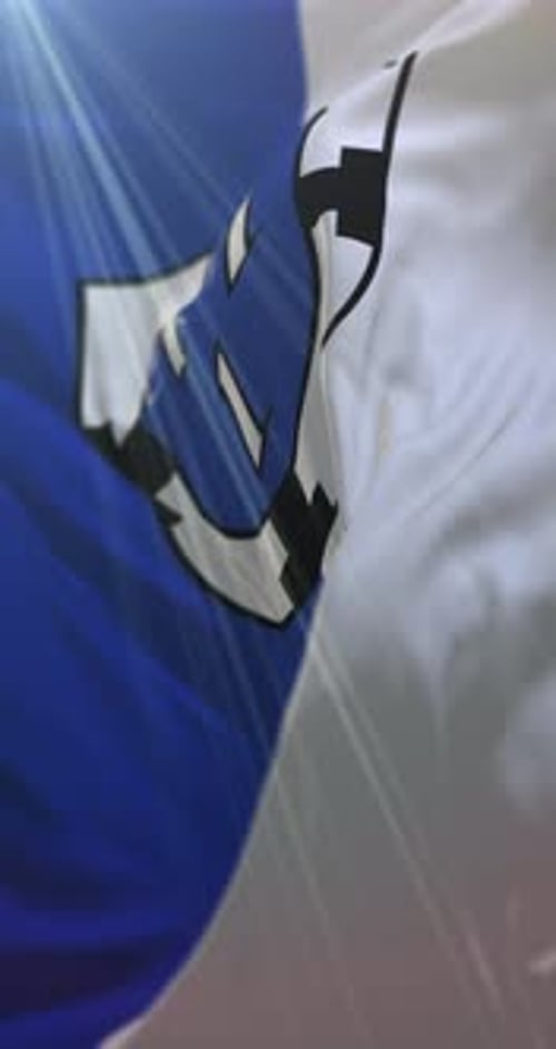 Dynamic Waving Flag Reveal with Custom Lettering