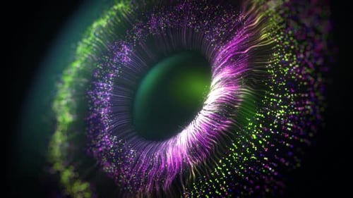 Microvisión digital abstracta de ojo humano V5