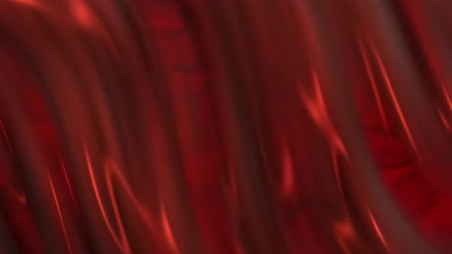 Abstract Red Fluid Waves Motion Background