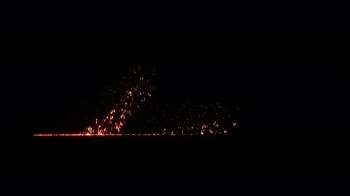 Shimmering Golden Particles Line Reveal Animation