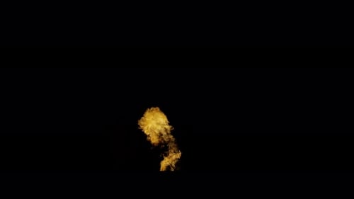 Ignite Collection: A single long outburst of flame on a dark background, shot in 4k at 120fps