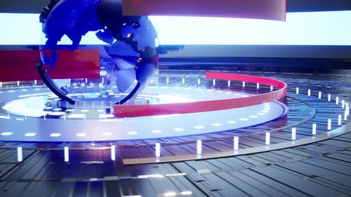 Nachrichtenhintergrund, Digital World Breaking News Studio-Hintergrund für Nachrichtenbericht