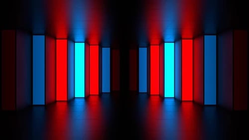 Roter und blauer Treppenhintergrund VJ Loop In HD