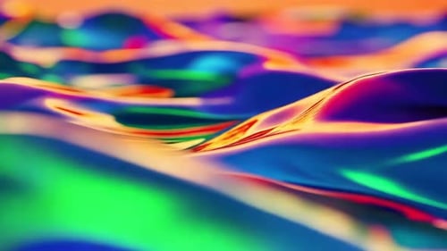 Abstract Liquid Waves Flowing Background Animation