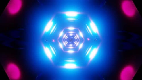 Abstrakte VJ-Schleife dynamischer geometrischer Formen und Strobe-Lichteffekte