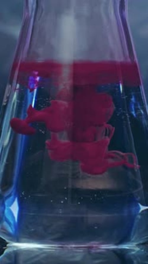 Vertical Chemical Reaction Laboratory Substance