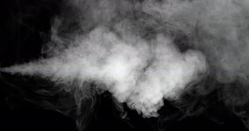Ethereal White Smoke on Black Background for Visual Effects