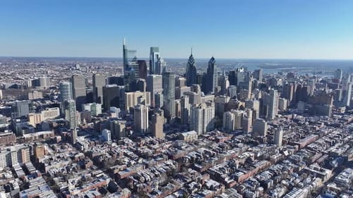 Stunning Philadelphia Skyline At Philadelphia In Pennsylvania United States.